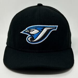 Toronto Blue Jays Hat Baseball Cap New Era Cool Base USA Made Black Fitted 7 1/4